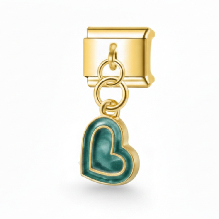 Coeur  suspendu vert