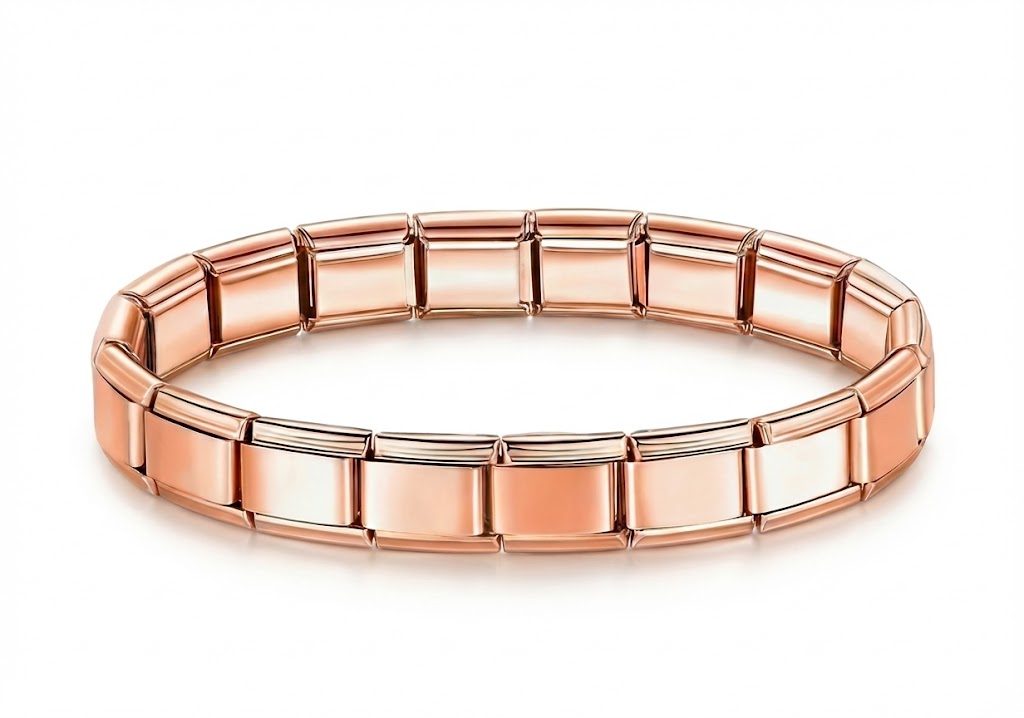 Bracelet charms en or rose